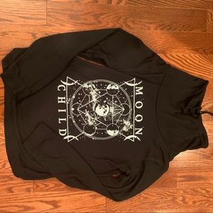Fifth sun moon child loose neck sweatshirt medium